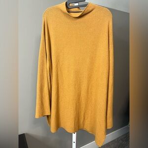 Chelsea28 Mustard Oversized Mock Cowl Neck Sweater